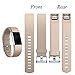 GEAK Bands for Fitbit Charge 2, Adjustable Classic Wristbands for Fitbit Charge 2, Small Champagne Pink Black