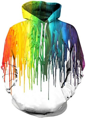 Realistic 3D Print Galaxy Pullover Hooded Sweatshirt Hoodies Big Pockets