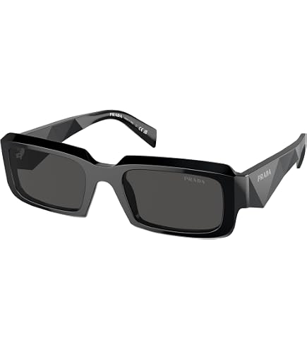 Prada PR 27ZS - 16K08Z Sunglasses BLACK w/DARK GREY 54mm at Amazon