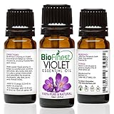 Biofinest Violet Essential Oil - 100% Pure Organic Therapeutic Grade - Best for Aromatherapy, Relaxing Sleep, Skin Moisturizer, Cosmetics, Ease Stress Anxiety Migraine - FREE E-Book (10ml)