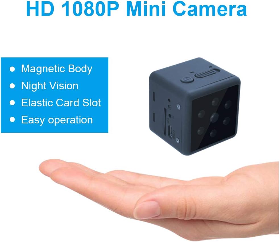 Mini Camera, Hd 1080P Micro Voice Comrecorders Cam, Home Security Surveillance Camera, Infrared Night Vision Recording Dictaphone Clip Dv Camcorder