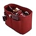 Enerhu Felt Insert Bags Handbag Tote Purse Organizer 10 Pockets Bag in Bag Backpack Travel Storage Pockets Red M