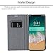 Iphone X Case,IPhone XS Case,PU Leather Wallet Slim Thin Case Flip Folio [Kickstand Feature] with ID&Credit Card Holder TPU Bumper Full Cover Case for Apple Iphone X 2017 / Iphone XS 2018 (Gary)
