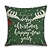 Jjyee Christmas Pillow Covers Decorative Couch Throw Pillow Covers Cotton Linen Pillow Square Cushion Cover for Sofa, Couch, Bed and Car (Christmas)