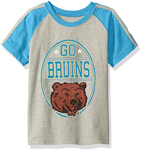 NCAA UCLA Bruins Children Boys Raglan Short sleeve Stripe Tee,M,UC Blue Blend