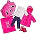 Emma's Heart Doll Clothes for 18 Inch American Girl Dolls, Raincoat with Glow in the Dark Logo, Shirt, Pants, Boots with Zipper and Umbrella