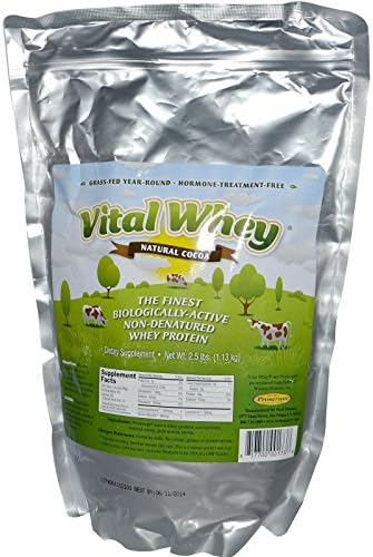 Well Wisdom, Vital Whey, Natural Cocoa, 2.5 lbs (1.13 kg) - 2pc