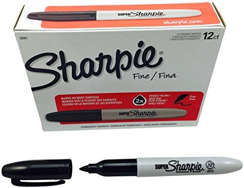Sharpie Markers Pens Super Sharpies. Brand New Box of 12 (Black)