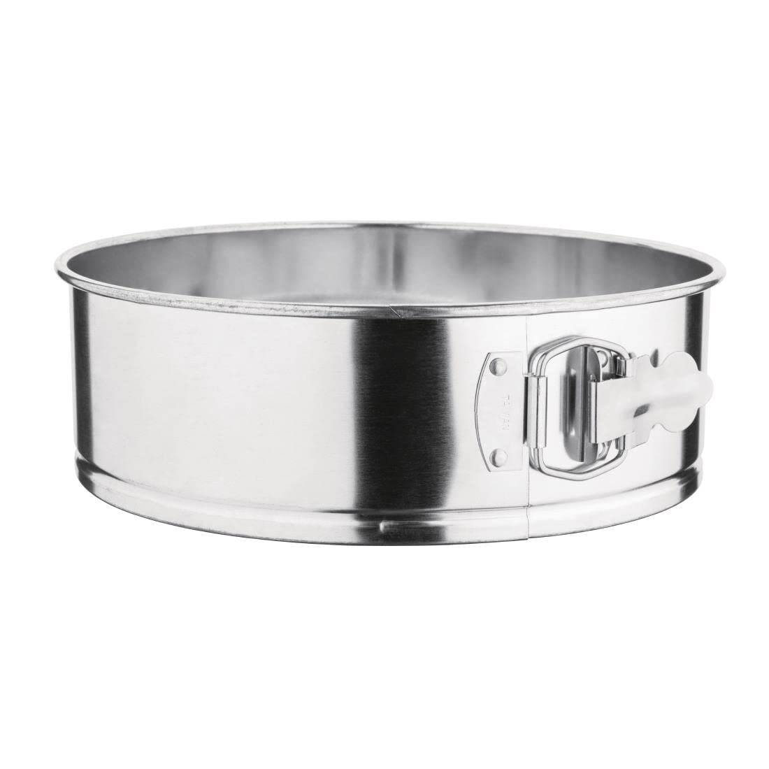 Vogue Spring Form Cake Tin 22 cm, Silver, Size: 75(H) x 220(Dia)mm, Round Cake Tin, Round Spring Form Cake Pan with Loose Base, E846