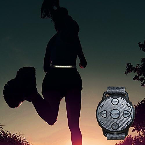 LED Safety Light Bicycle Belt - BARIHO Reflective High Visibility Security Light For Bike Night Rider Including Waterproof Belt,ABS Buckle Control,Charging Cable,Carry Case ( Women )