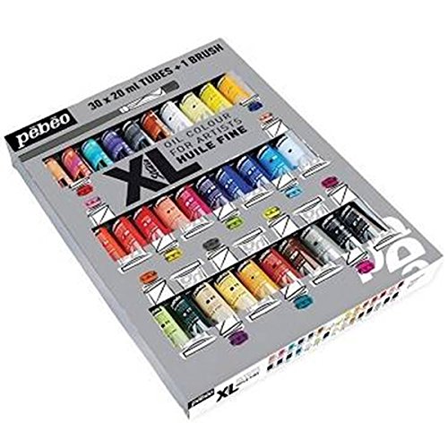 Pebeo 920231 Studio Xl Fine Oil Assorted 20-Milliliter Tubes Including 1 Brush, Set of 30