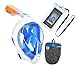 ADVSEA TRIBORD/SUBEA (Latest Version) Easybreath Full Face Snorkel Mask (Blue M-L)