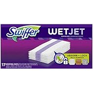 Swiffer Wetjet Hardwood Mop Pad Refills for Floor Mopping and Cleaning, All Purpose Multi Surface Floor Cleaning Product, 17 Count