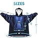 RONGO Oversized Sweatshirt Hoodie Blanket for Men, Women & Kids – Double-Sided with Sherpa & Plush Fleece Lining – Kangaroo Pocket Giant Hoody with Extra Front Pocket for Mobile Phone, Bottle or Keys