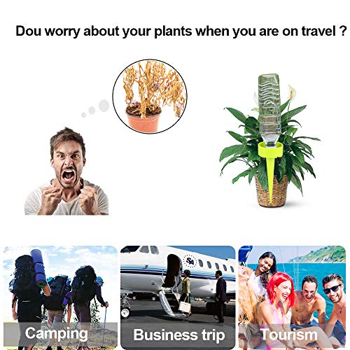GAYISIC Self Watering Spikes Plant Devices Bottle Cap Watering Can Indoor Upgraded Automatic Plant Waterer 7PCS with Slow Release Irrigation Drip Control for Garden Flower Vegetables (7PCS)