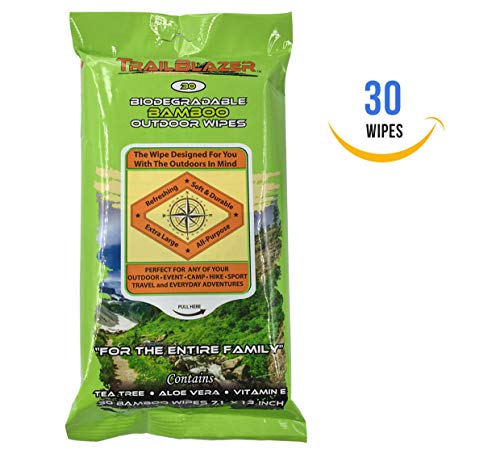 Trailblazer Biodegradable Wet Wipes for No Rinse Bathing and Showers. Great for Camping, Travel, Body Cleansing… - Image 3
