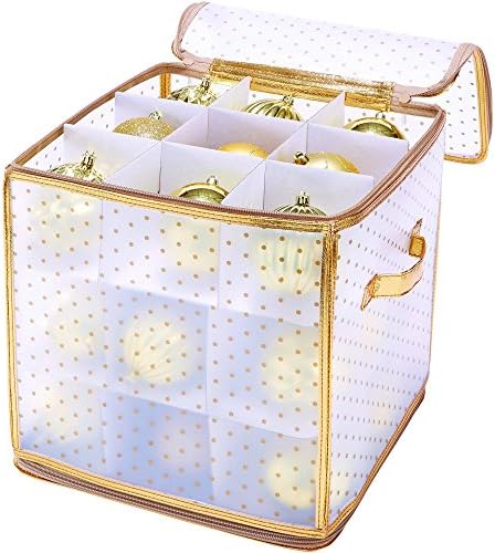 27-Count Ornament Organizer Gold Color