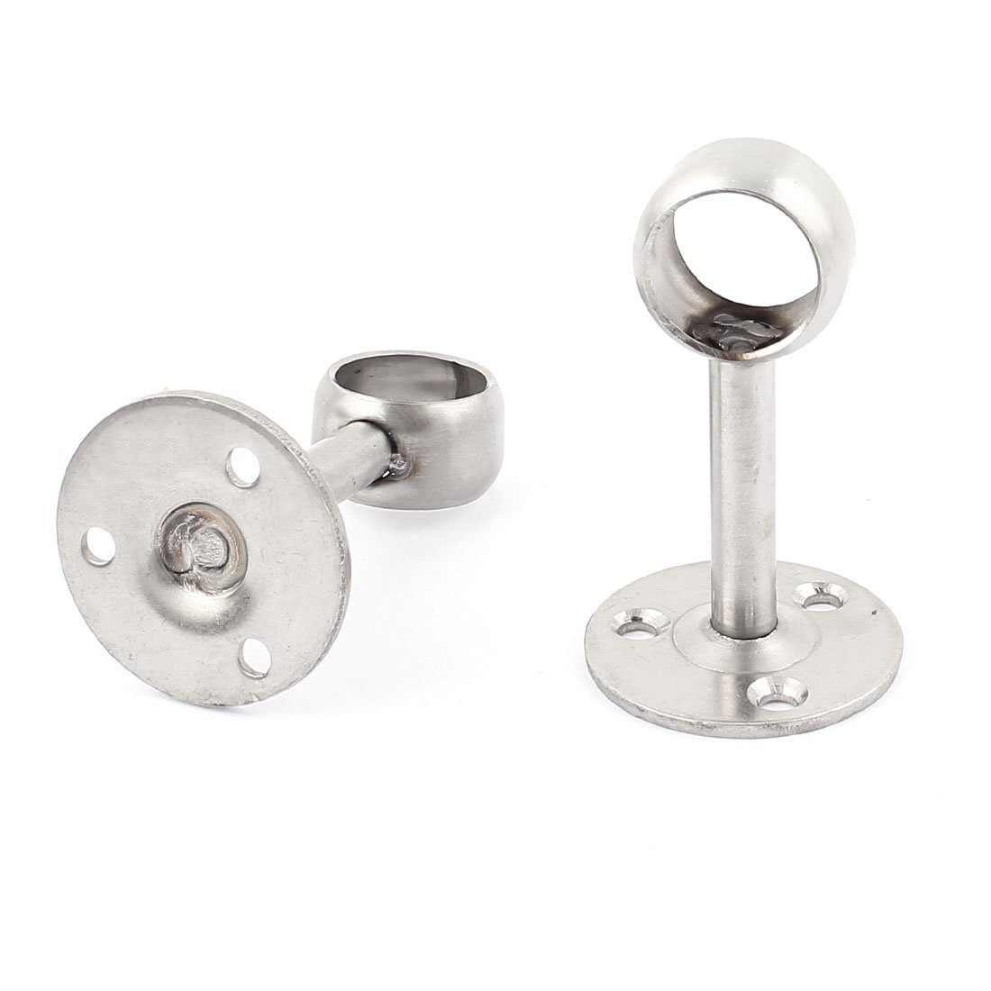 sourcing map 20mm Dia Tube Wardrobe Clothes Hanging Rod Rail Support Socket 2pcs