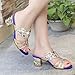 ℱLOVESOOℱ Women Rhinestone High Chunky Heels Open Toe Prom Wedding Party Beach Dress Slide Sandal Slipper Slip On Stiletto Dark Bluethumb 2