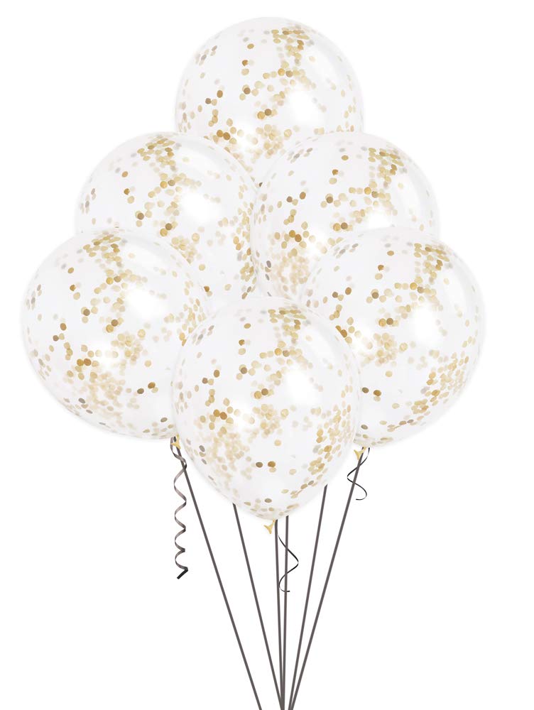 18 Inch Confetti Filled DIY Kit Party Balloons Set 6