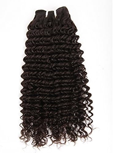 Wigsroyal Brazilian Virgin long Kinky Curly Weave 16 Inch,Natural Color,4Oz/Bundle, 2 Bundles(16" 16")