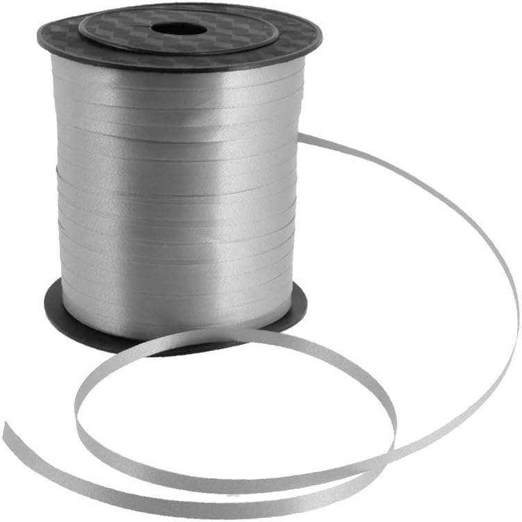 Yuhemii 225M Doubled Colour Balloon Curling Ribbons Wedding Birthday Gifts Wrapping Party Favour (Grey)