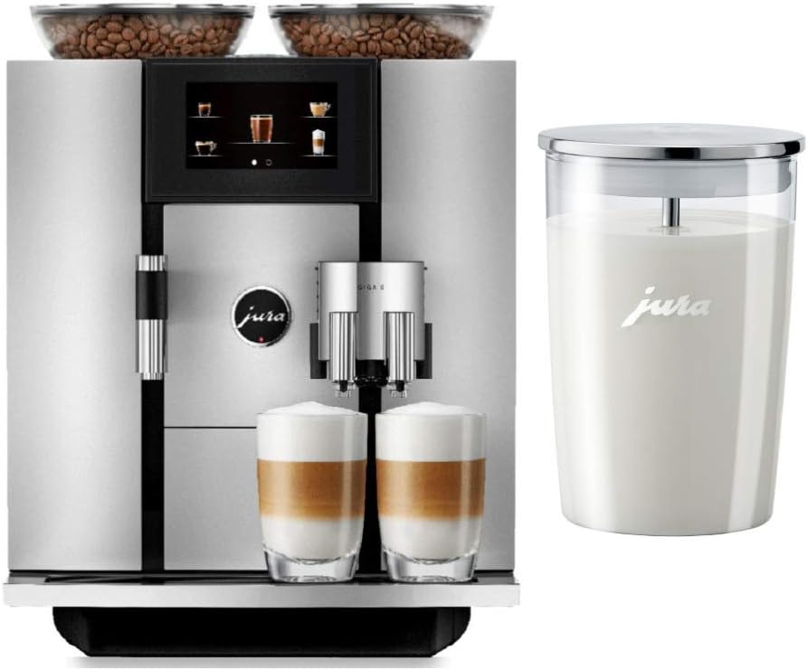 2 Items Silver And Glass Milk Container Bundle Jura Giga 6 Automatic Coffee Machine Super Automatic Espresso Machines Kitchen Dining Environews Tv