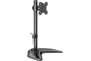 MOUNTUP Single Monitor Stands, Freestanding VESA Monitor Desk Mount fits 13'' to 32'' Computer Screen with Height Adjustable, Swivel, Tilt, Rotation, VESA 75x75 100x100 MU0023