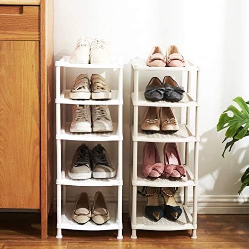 10 Tier Free Standing Shoe Rack, Space Saving Entryway Vertical Shoe