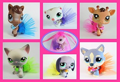 LPS Accessories Clothes Tutu Littlest Pet Shop Party Lot 1 Tutu + 1 Necklace + 1 Random Pet in 1 Gift Bag Handmade Custom Outfit