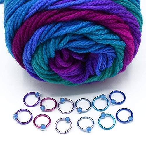 image for Pretty Warm Designs Medium Ring Knitting Stitch Markers up to US 10.5 