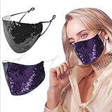 Fashion Sequin Face Mask Adjustable with Ear Cord