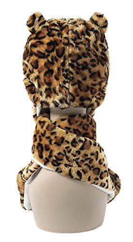 Honeystore Unisex Plush Cosplay Animal Furry Beanie Hat Gloves Scarf 3 In 1 Set - Image 3