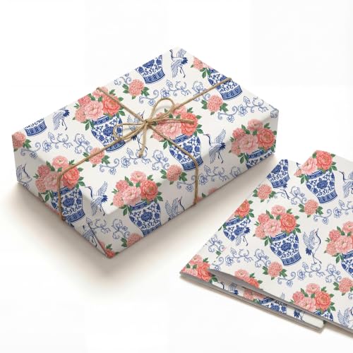 SHSEEN Chinoiserie Ginger Jar Wrapping Paper