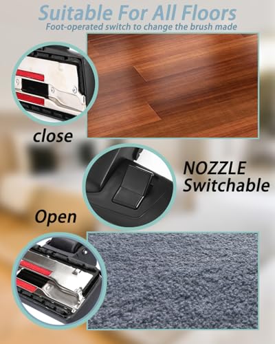Miele 35mm Combination Floor Nozzle for C1/2/3,S 8340 S8340 EcoLine PowerLine SBD 285-3 S5 S 5 S5210 S771 S 771 S 8310 S8310 S 8390 with Locking Device and parking