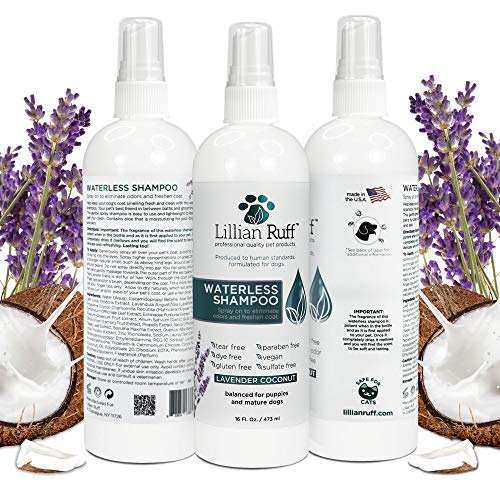 Lillian Ruff Waterless Dog Shampoo No Rinse Quick Dry Shampoo Spray