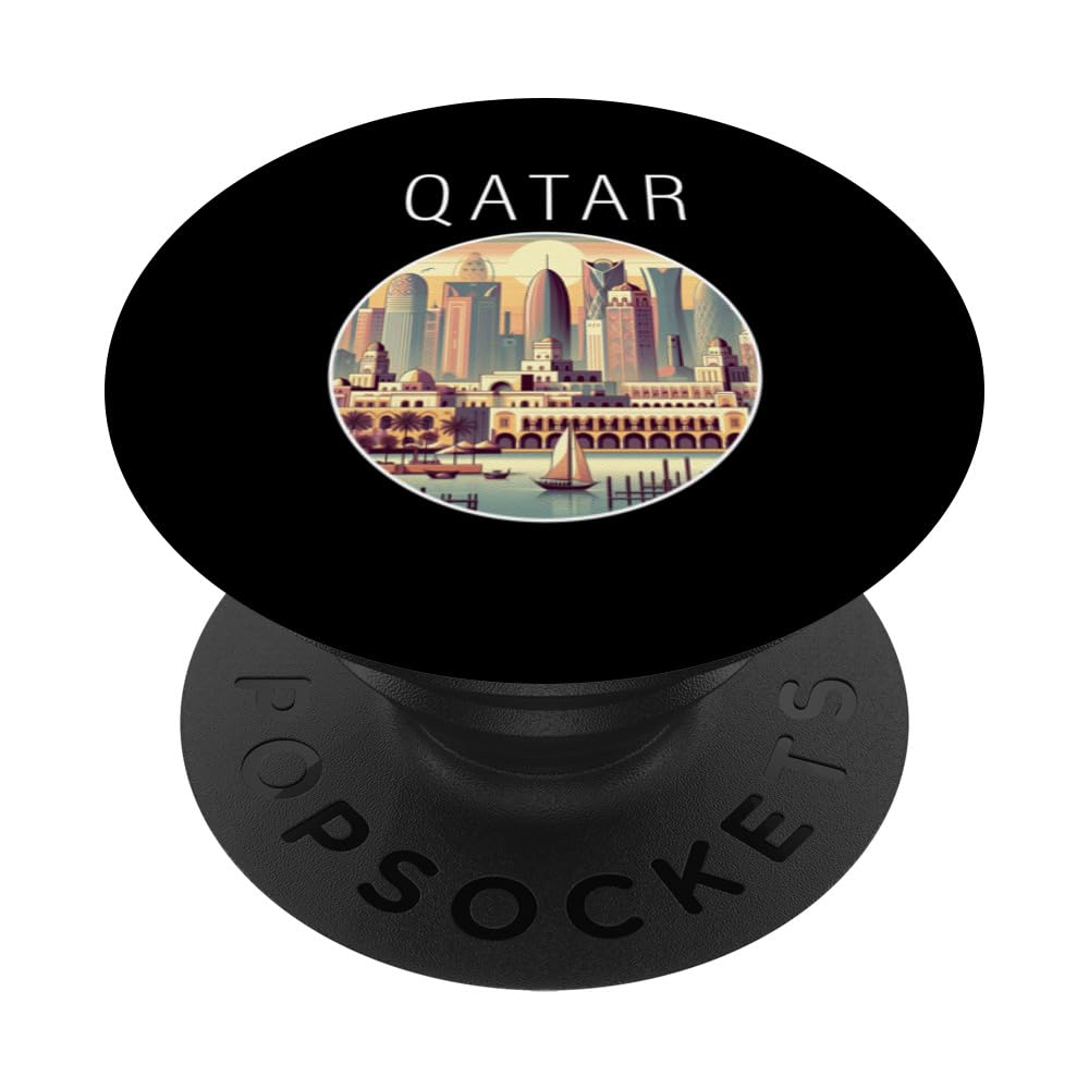 Qatar scenery Art Deco PopSockets Swappable PopGrip