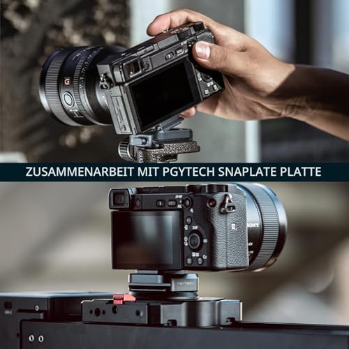 PGYTECH Bettle Camera Clip, Camera Backpack Clip on Shoulder Strap or Belt, Carry for DSLR, Plate Camera Quick Release System for Sony, Nikon, Fuji Backpack Camera Strap Mount
