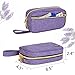 LUXJA Essential Oil Carrying Case - Holds 12 Bottles (5ml-15ml, Including Roller Bottles), Portable Organizer for Essential Oil and Accessories (Bag Only), Purple
