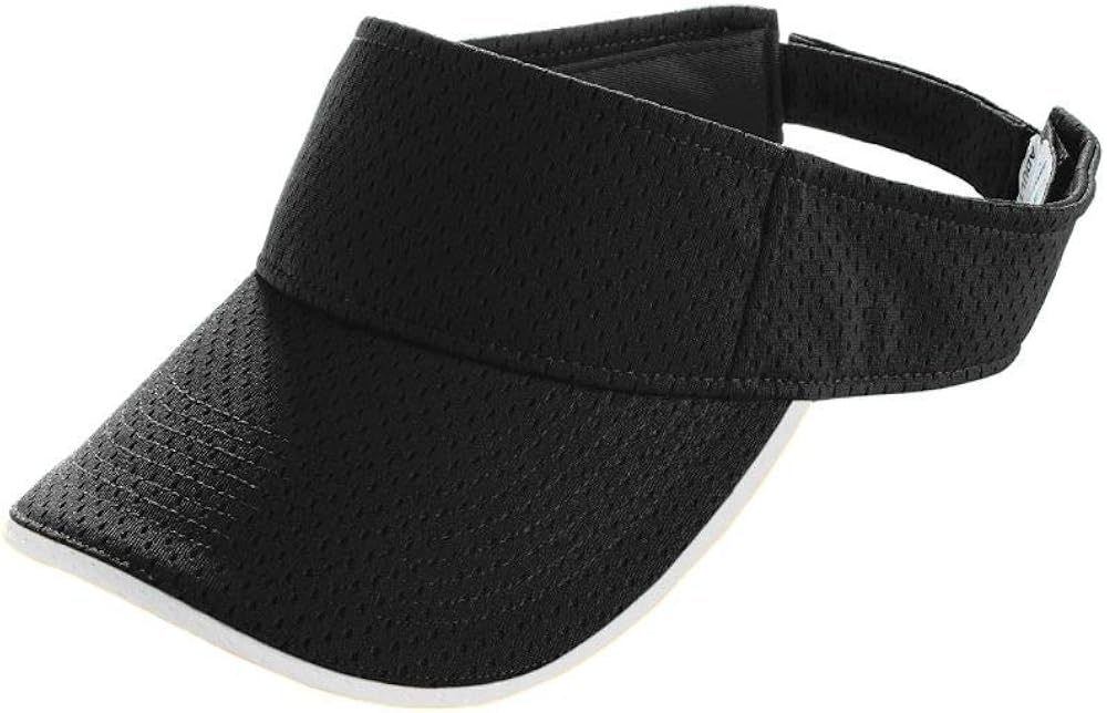 Augusta Sportswear Boys' One Size 6224, Black/White: Sports Fan Visors: Clothing