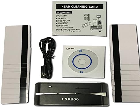 Lanora Solution LNR800 3 Tracks Smallest USB HiCo Magnetic Credit Card Reader Writer 1/4 Size Of MSR605 MSR606 + 20 Blank Cards