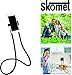 Skomet Aluminum Adjustable Multi-Angle Phone Stand, Holder, Dock - Compatible with iPhone, Samsung, and Other Smartphone Devices (Long Arm Black)