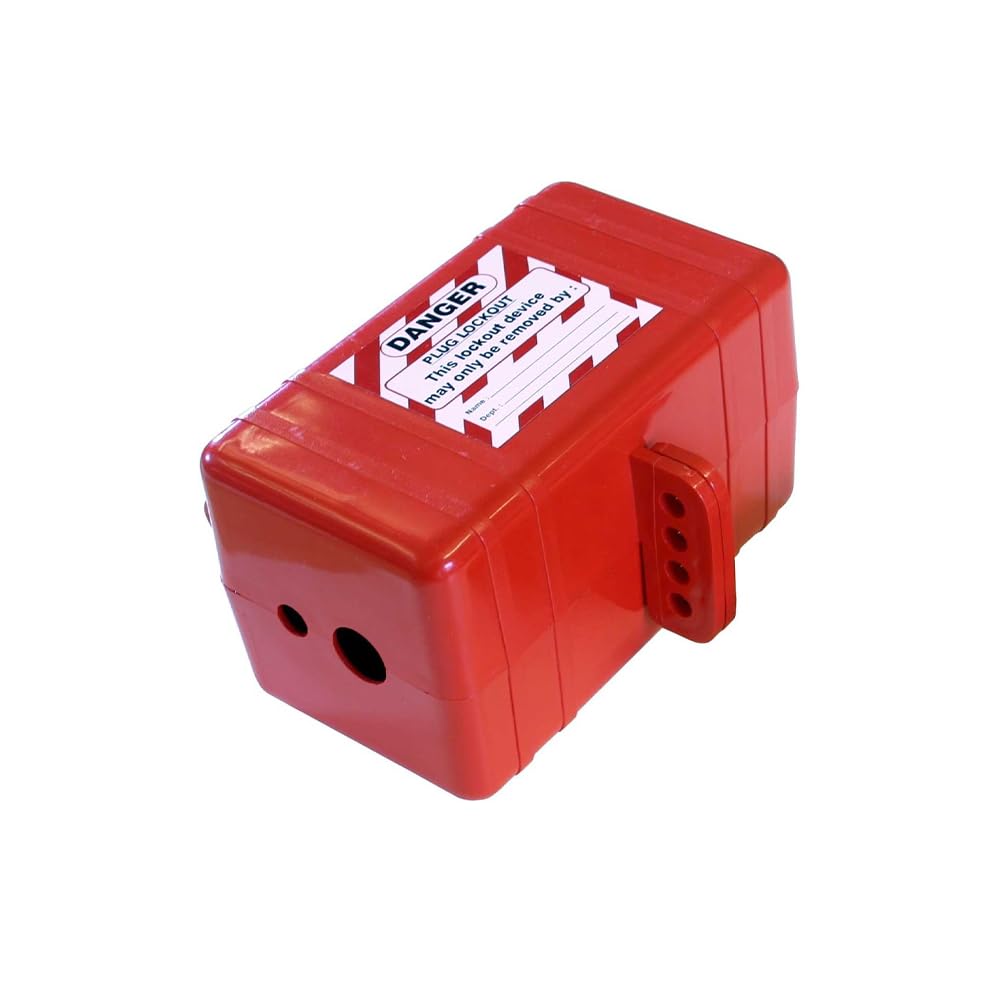 Pneumatic Plug Lockout Tagout - Safety Device with 4 Holes for Air Hose Isolation | Fits Up to Four Padlocks for Group Lockout | Industrial LOTO Compliance