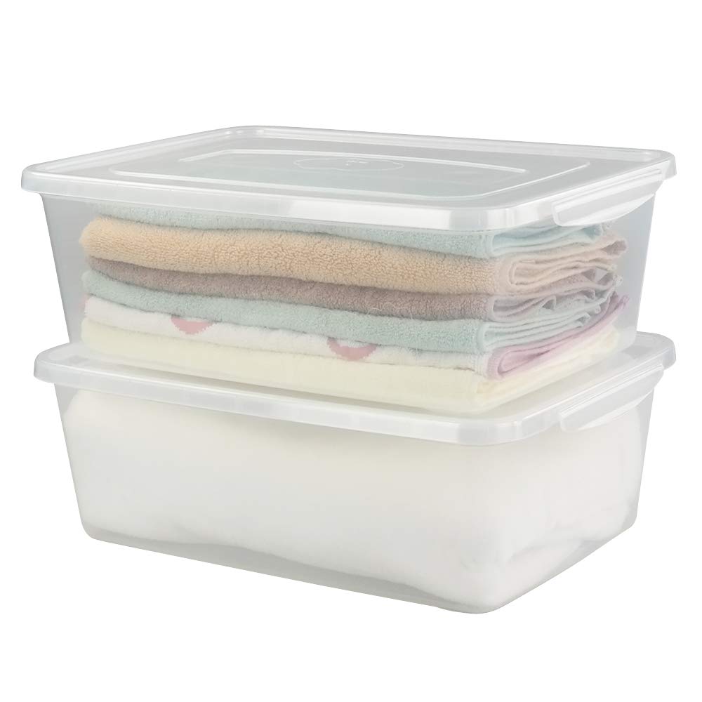 Photo 1 of Anbers 16 Quart Clear Latching Storage Containers with Lid, Plastic Storage Box, 2 Packs