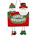 D-FantiX Merry Christmas Sign Front Door Christmas Hanging Signs Felt Snowman Santas Xmas Ornaments Decoration for Home Cafe Shop Bar Windows Wall