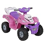 Best Choice Products 6V Kids Battery Powered Electric 4-Wheeler Quad ATV Bicycle Toddler Ride-On Toy w/ Charger, Treaded Tires - Pink