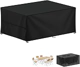 LAMUNI Outdoor Table Cover Rectangular 200x100x75cm Waterproof UV 420D Oxford