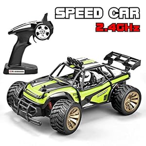 Jujuism RC Car 1:16 Scale Electric Race Remote Control Car Road Vehicle 2.4GHz Radio 2WD High Speed Racing Monster Truck Desert Buggy Crawler Hobby RC Car Toy Gift