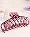Prettyou Hair Clips 4.3 Inches Large Plastic Resin Hair Accessories Clip for Women, Pack of 2. (Red-Blue)