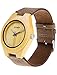 Eco Wood Watch - Unisex Lightweight Wrist Wooden Watch, Handmade Watch with Stylish Appearance, Cowhide Leather Strap